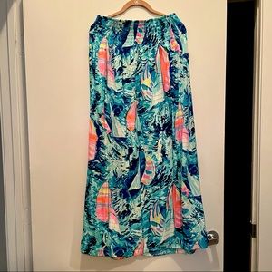 Lilly Pulitzer Sailboat Print Maxi Skirt